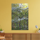 Amerikaanse bloeiende hondenboom - Cornus florida Canvas Afdruk (Insitu (Woonkamer))