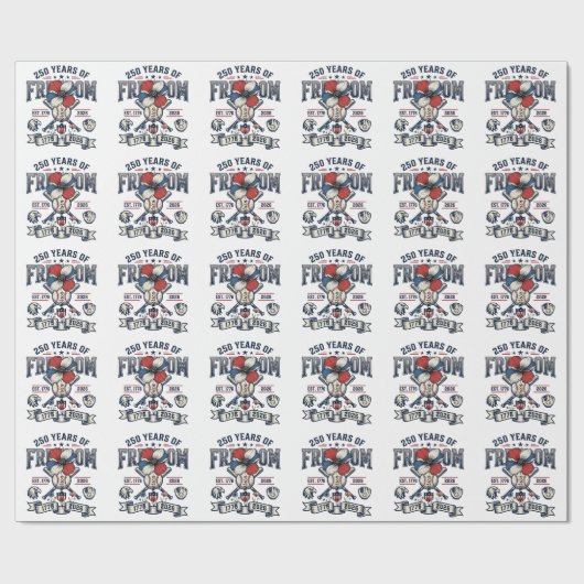 Amerikaanse bloem patriottische vintage vector ont cadeaupapier (Vlak)