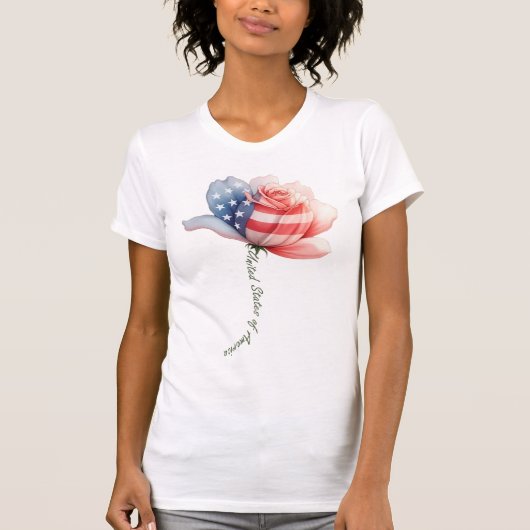 Amerikaanse Bloem T-shirt (Voorkant)