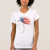 amerikaanse bloem t-shirt (Voorkant)