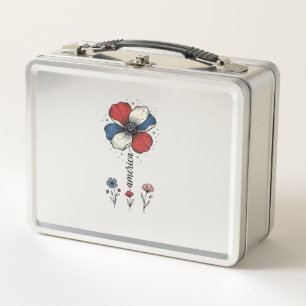 Amerikaanse bloemrijke patriottische vintage vecto