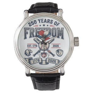 Amerikaanse bloemrijke patriottische vintage vecto horloge