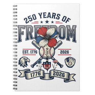 Amerikaanse bloemrijke patriottische vintage vecto notitieboek
