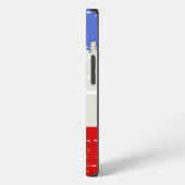 Amerikaanse Blokken Solide Monogram iPhone Hoesje (Linkerkant)