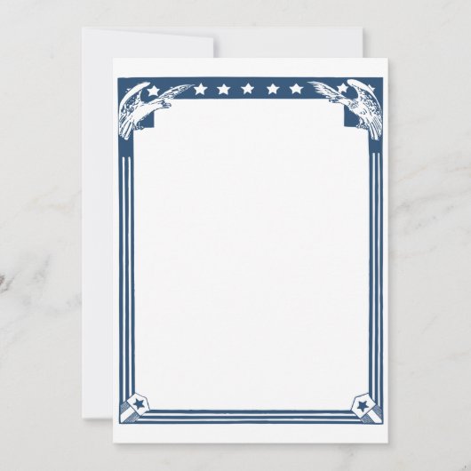 Amerikaanse Blue Stars Eagles Briefpapier Notitiekaartje (Voorkant)
