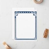 Amerikaanse Blue Stars Eagles Briefpapier Notitiekaartje (Voorkant / Achterkant in situ)