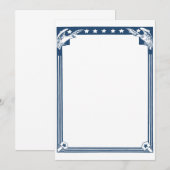 Amerikaanse Blue Stars Eagles Briefpapier Notitiekaartje (Voorkant / Achterkant)