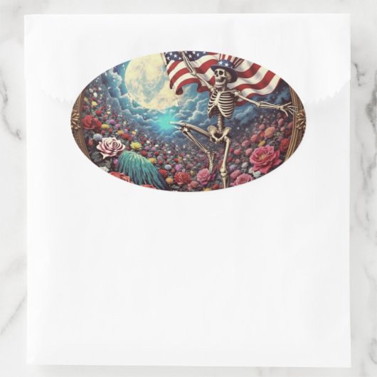 Amerikaanse Blues Sticker (Tas)