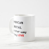 amerikaanse bobtail love mok (Voorkant links)