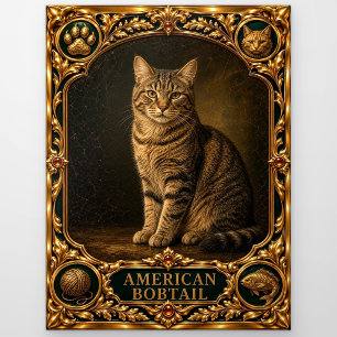 Amerikaanse Bobtail, Met Juwelen Versierde Erfstuk Briefkaart