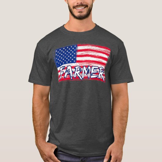 Amerikaanse Boer Amerikaanse vlag - Boer Farming G T-shirt (Voorkant)