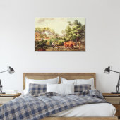 Amerikaanse Boerderijen scènes Canvas Afdruk (Insitu (Slaapkamer))