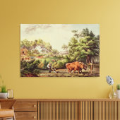 Amerikaanse Boerderijen scènes Canvas Afdruk (Insitu (Woonkamer))