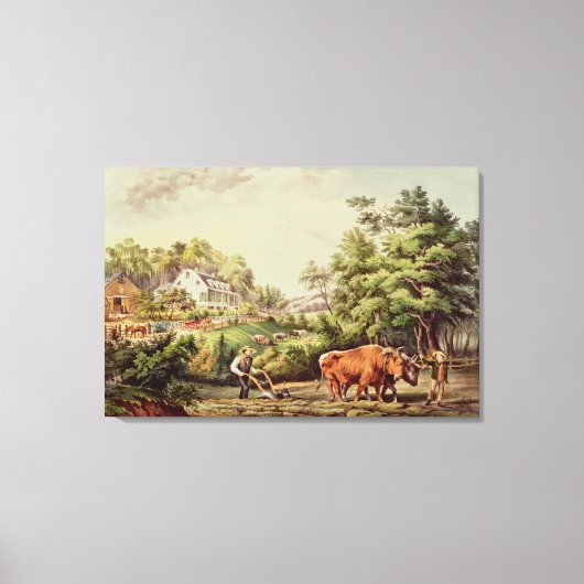 Amerikaanse Boerderijen scènes Canvas Afdruk (Voorkant)