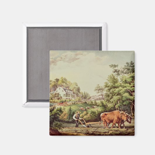 Amerikaanse Boerderijen scènes Magneet (Voorkant / Achterkant)