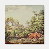 Amerikaanse Boerderijen scènes Magneet (Voorkant)