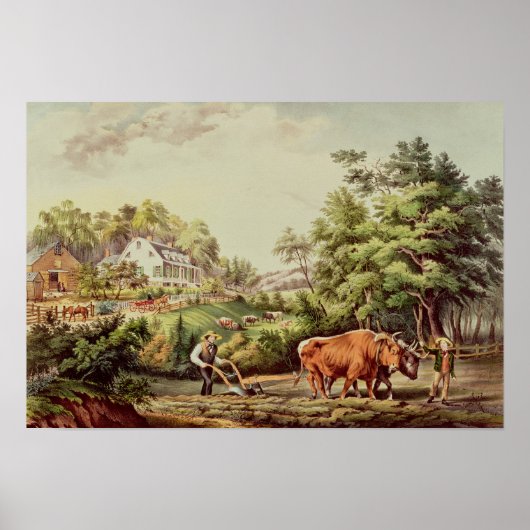 Amerikaanse Boerderijen scènes Poster (Voorkant)