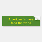 Amerikaanse boeren voeden de wereld bumpersticker (Voorkant)