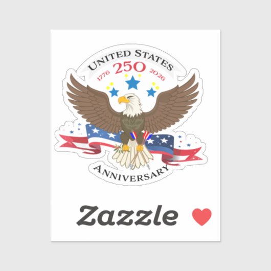 Amerikaanse Bold Eagle Patriottisch Jubileum USA Sticker (Vel)