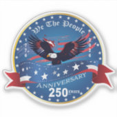 Amerikaanse Bold Eagle Patriottisch Jubileum USA Sticker (Voorkant)