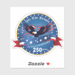 Amerikaanse Bold Eagle Patriottisch Jubileum USA Sticker