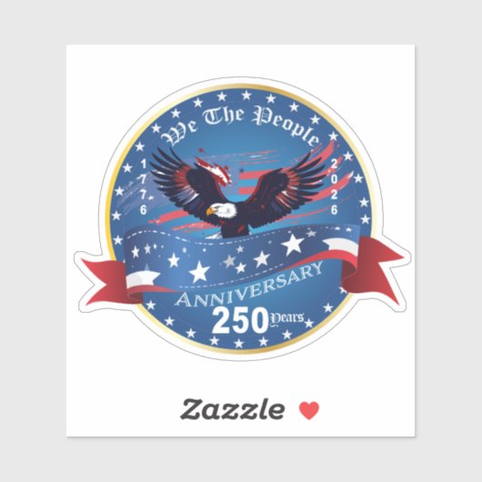 Amerikaanse Bold Eagle Patriottisch Jubileum USA Sticker (Vel)