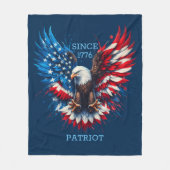Amerikaanse Bold Eagle Vlagkleuren Fleece Deken (Voorkant)