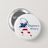 Amerikaanse boogschieten Amerikaanse vlag Ronde Button 5,7 Cm (Voorkant /achterkant)