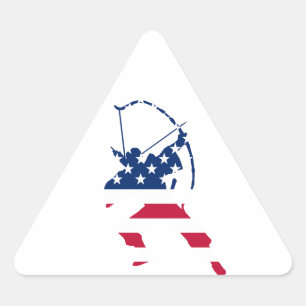 Amerikaanse boogschieten Amerikaanse vlag Sticker