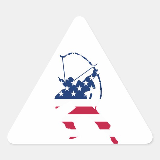 Amerikaanse boogschieten Amerikaanse vlag Sticker (Voorkant)