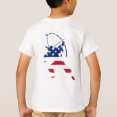 Amerikaanse boogschieten Amerikaanse vlag T-shirt (Achterkant)