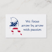 Amerikaanse boogschieten Amerikaanse vlag Visitekaartje (Achterkant)