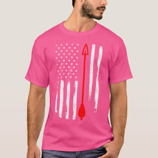Amerikaanse boogschieten pijl Amerikaanse vlag 4 j T-shirt