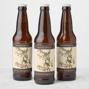 Amerikaanse Boom Sparrow, Amerikaanse vogelvogels Bier Etiket