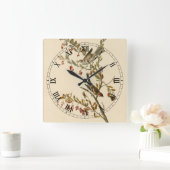 Amerikaanse Boom Sparrow, Amerikaanse vogelvogels Vierkante Klok (Huis)