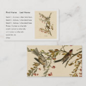 Amerikaanse Boom Sparrow, Amerikaanse vogelvogels Visitekaartje (Voorkant / Achterkant)