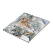 Amerikaanse Boom Sparrow in de winter Tegeltje (Zijkant)