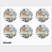 Amerikaanse Boommus in de winter Ronde Sticker (Vel)