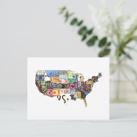 Amerikaanse borden  briefkaart (Staand voorkant)