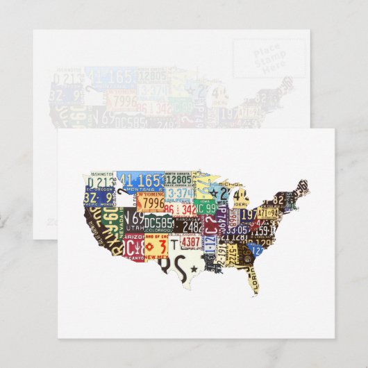 Amerikaanse borden  briefkaart (Voorkant / Achterkant)