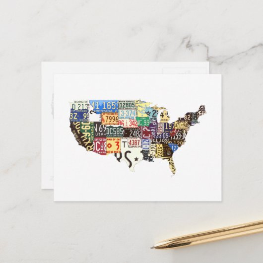 Amerikaanse borden  briefkaart (Voorkant / Achterkant in situ)