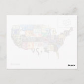Amerikaanse borden  briefkaart (Achterkant)