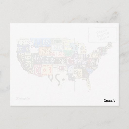 Amerikaanse borden  briefkaart (Achterkant)