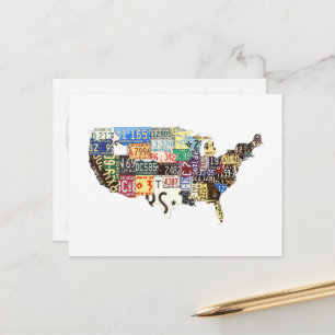 Amerikaanse borden  briefkaart
