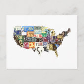 Amerikaanse borden  briefkaart (Voorkant)