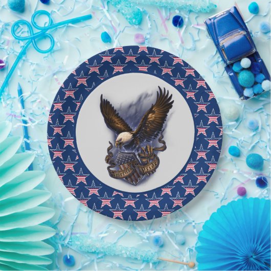 Amerikaanse Borden met pride Paper Papieren Bordje (Feest)