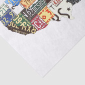 Amerikaanse borden  tissuepapier (Detail)