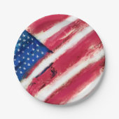 Amerikaanse Borden voor vlaggenpapier Papieren Bordje (Voorkant)