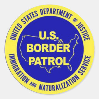Amerikaanse Border Patrol Badge Ronde Sticker