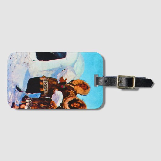  Amerikaanse bouwbedrijven Alaska igloo Bagagelabel (Voorkant (horizontaal))